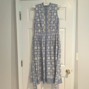 Sachin & Babi, Lena pleated broderie anglaise cotton midi dress